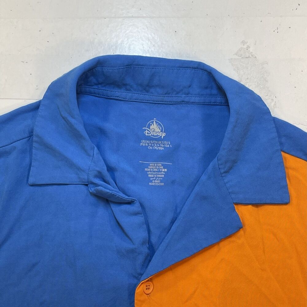 Disney Inside Out Joy Button Up Color Block Hawai… - image 5